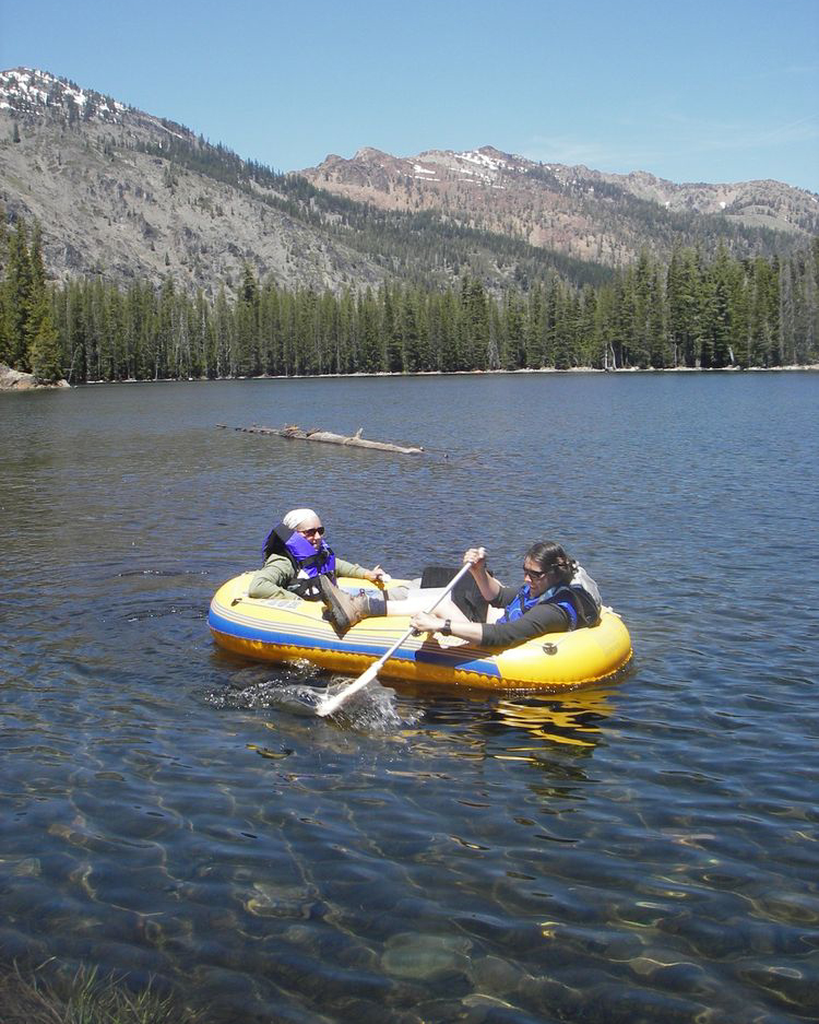 sampling Campbel Lake