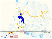 Salmon range in Upper Klamath basin